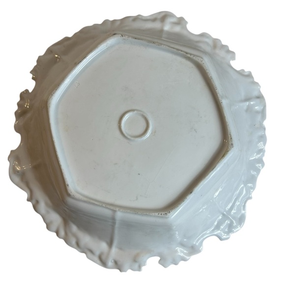 Antique Bowl RS Prussia Floral Pink Rose Gold Trim 10.5” Ornate Decorative Fruit - Picture 5 of 7